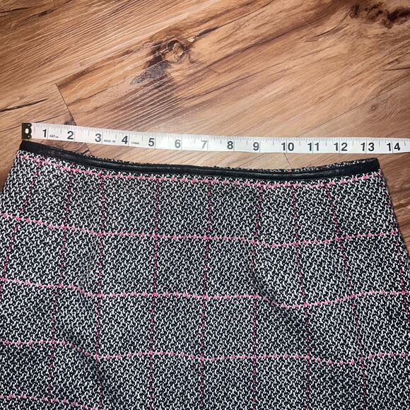 Vintage Talbots Gray Pink Plaid Pencil Skirt Classic Check Print Casual Size 4 - Picture 8 of 12